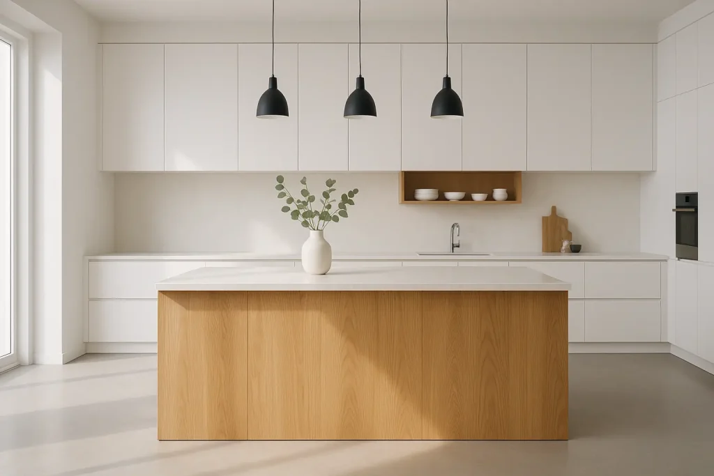Cuisine blanche et bois : 4 styles & astuces entretien